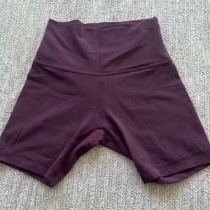 Lululemon align shorts. Size 4. 6 inch inseam. Burgundy color.